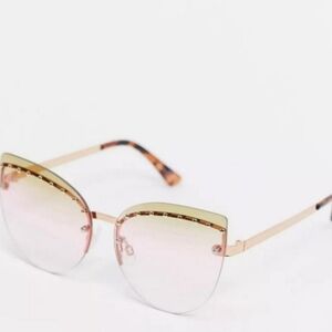 Jeepers Peepers Cat Eye Rhinestone Sunglasses NWT